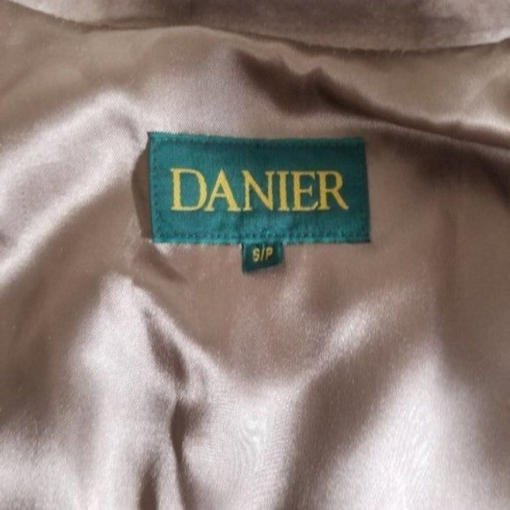 Danier Vintage Ruched Waist Tan Leather Jacket - Picture 3 of 6